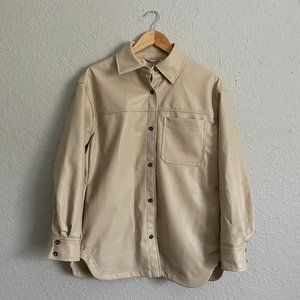 H&M Leather Oversized Blouse